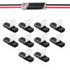 Premium-Double-Wire Plug-In Connector+Locking Buckle, No Wire Stripping Cutting 2 Way 2 Pin LED Connector For AWG 20-24 60PCS