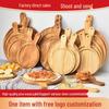 Japanese Style Round Wooden Pizza Pan and Tray