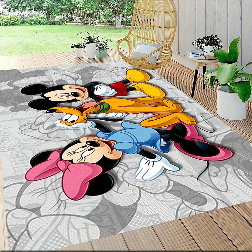 1 szt. Dywanik z Myszką Miki, Dywanik do Pokoju Dziecięcego i Sypialni, Trwały, Odporny na Plamy i Łatwy do Czyszczenia, Salon