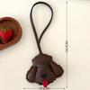 Cute PU Puppy Bag Pendant Cartoon Dog Decorative Hanging Puppy Keyring Versatile Bag Charm Car Decoration