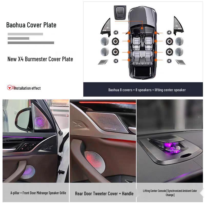 BMW Bowers & Wilkins Tweeter Speaker A-Pillar Luminous Cover Upgrade