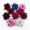 Artificial Flowers Silk Roses Head Upscale Valentine's Wedding Wreath Decora Plant Wall Diy Bridal Bouquet Wrist Home Room Gifts