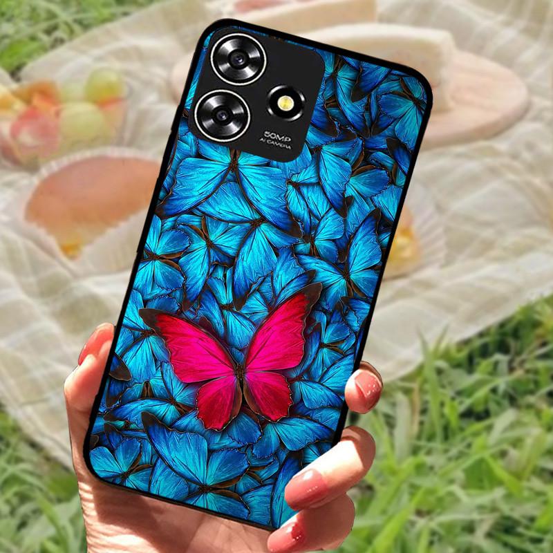 Für ZTE Blade V50 Smart Case Hülle Silikon Weich Marmor Schwarz Bumper Funda Coque für ZTE V50 Design 4G Schutz V50Smart