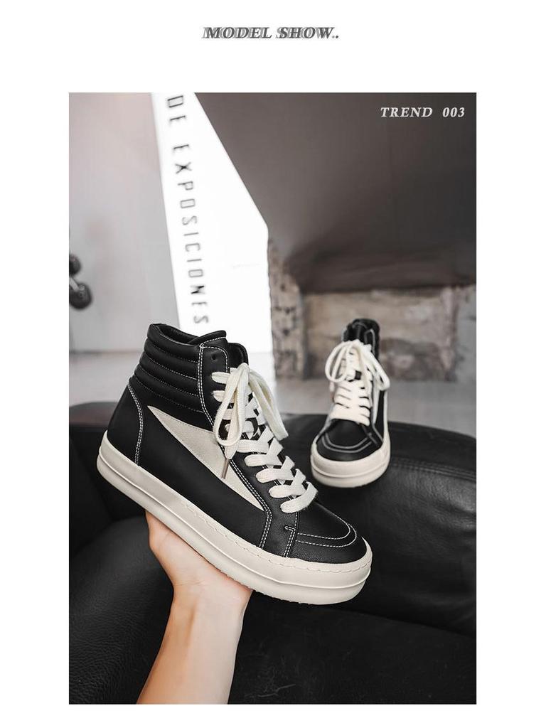 Autumn 2025 Men's Trendy High-Top Sneakers: Versatile Outdoor Fashion Shoes