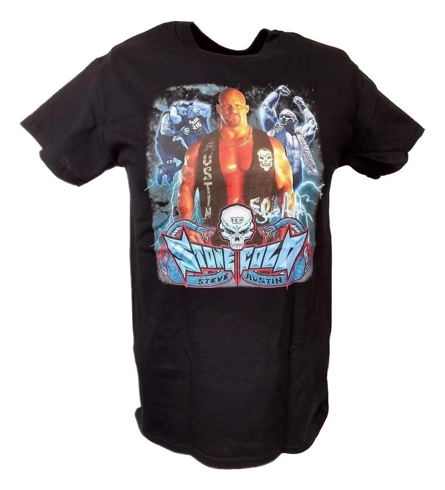 Stone Cold Steve Austin Blue Rattlesnake Hellraiser Unisexs Black Tshirt M