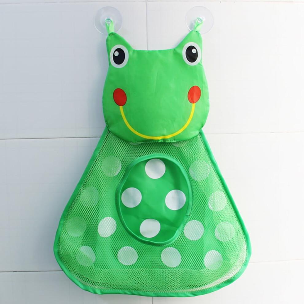 Welling Cute Cartoon Frog Duck Baby Kids Bath Toy Bathroom Mesh Bag Organizer Holder