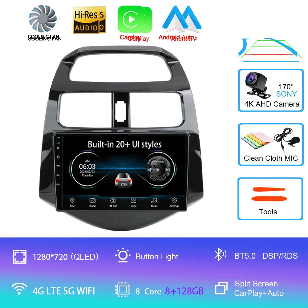 Android 14 Video Player Carplay Car Radio For Chevrolet Spark Beat Matiz Creative 2010 - 2014 Multimedia  GPS 2din Stereo