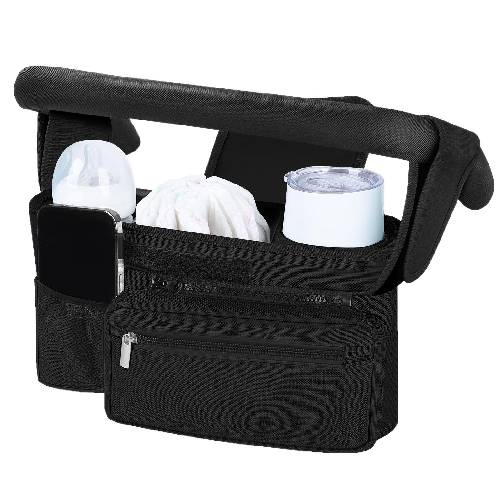 Stroller Hanging Bag, Trolley Storage Basket, Storage Artifact, Stroller Universal Accessories Storage Bag чёрный