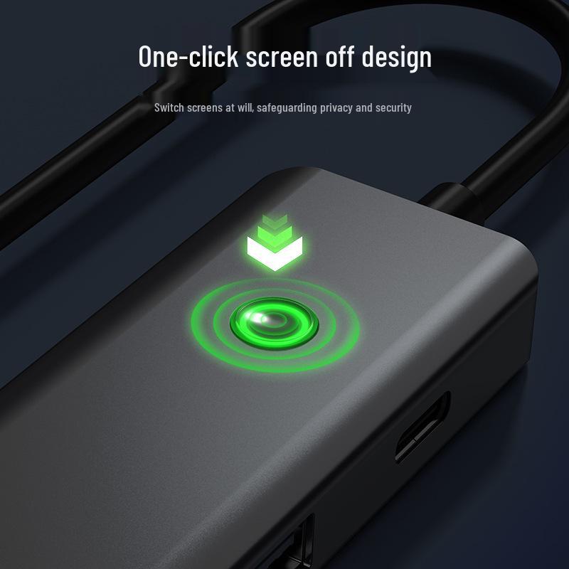 4K Type-C Hub with Screen Projection & One-Key Screen Off Feature