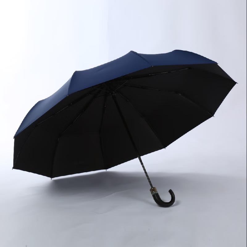 Fully Automatic Three-Fold Umbrella with Curved Handle