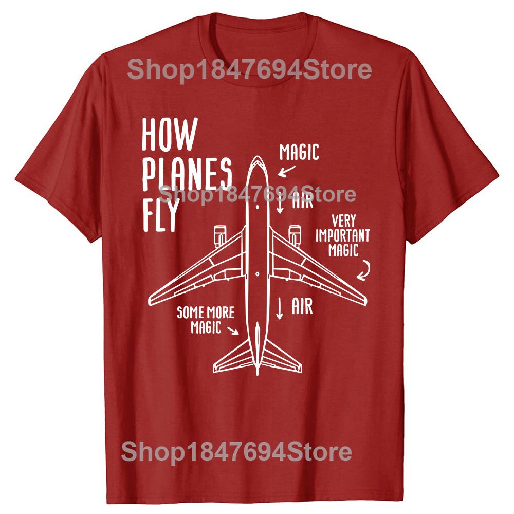 How Planes Fly Mens TShirt Funny Aerospace Engineer Tshirt For Man ONeck Fashion Cotton High Quality Tee