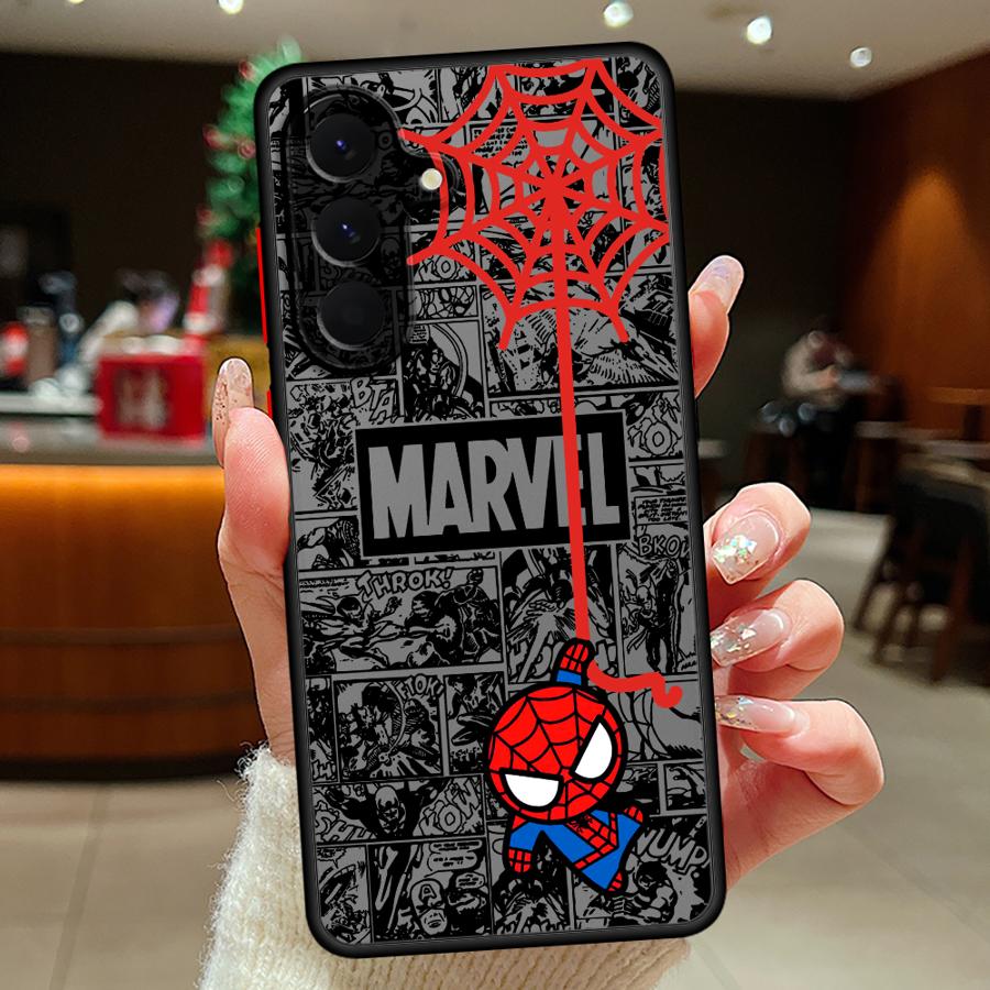Pouzdro na telefon pro Samsung Galaxy A73 A33 A14 A23 A53 A52S A72 A17 A52 A56 A55 A16 A15 A54 A35 A34 A36 Marvel Roztomilý Spiderman