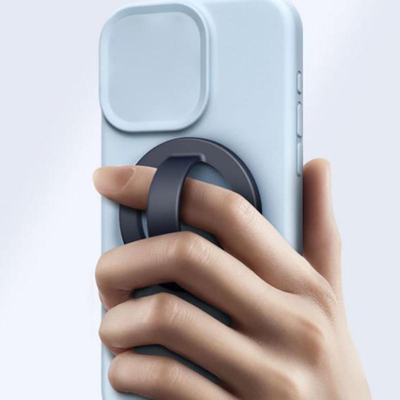 Magnetic Silicone Comfortable Circular Grip Phone Holder Powerful Grip For Phone 16 15/14/13/ 12 Android