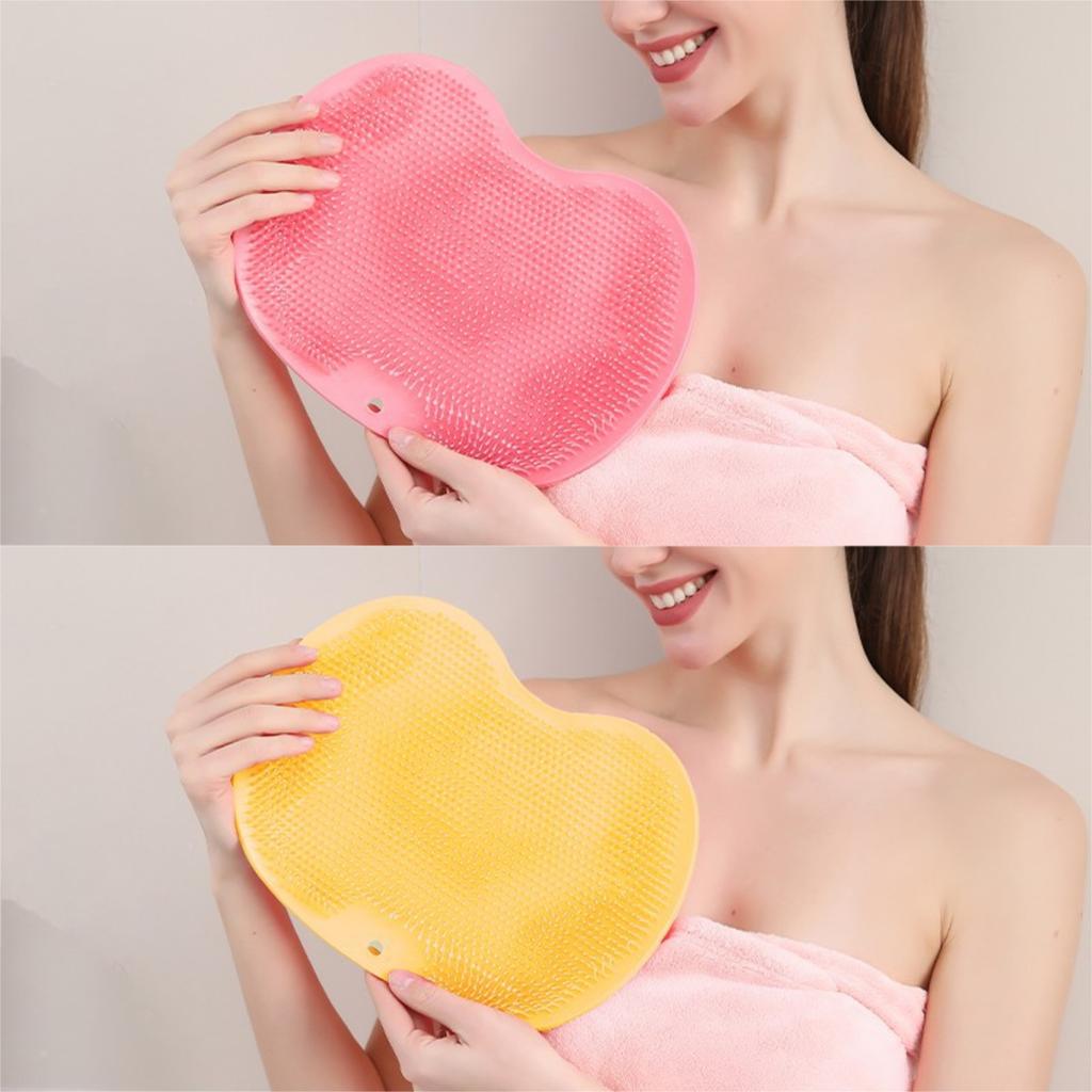 2PCS Multifunctional Non-Slip Bath Mat with Foot & Back Scrubbing, Dead Skin Removal, and Large Suction Cups