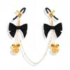 Classical Golden Bell Nipple Clamps BDSM Metal Chain & Bow Nipple Restraints Adult Flirting Toys SM Games Toys For Couples