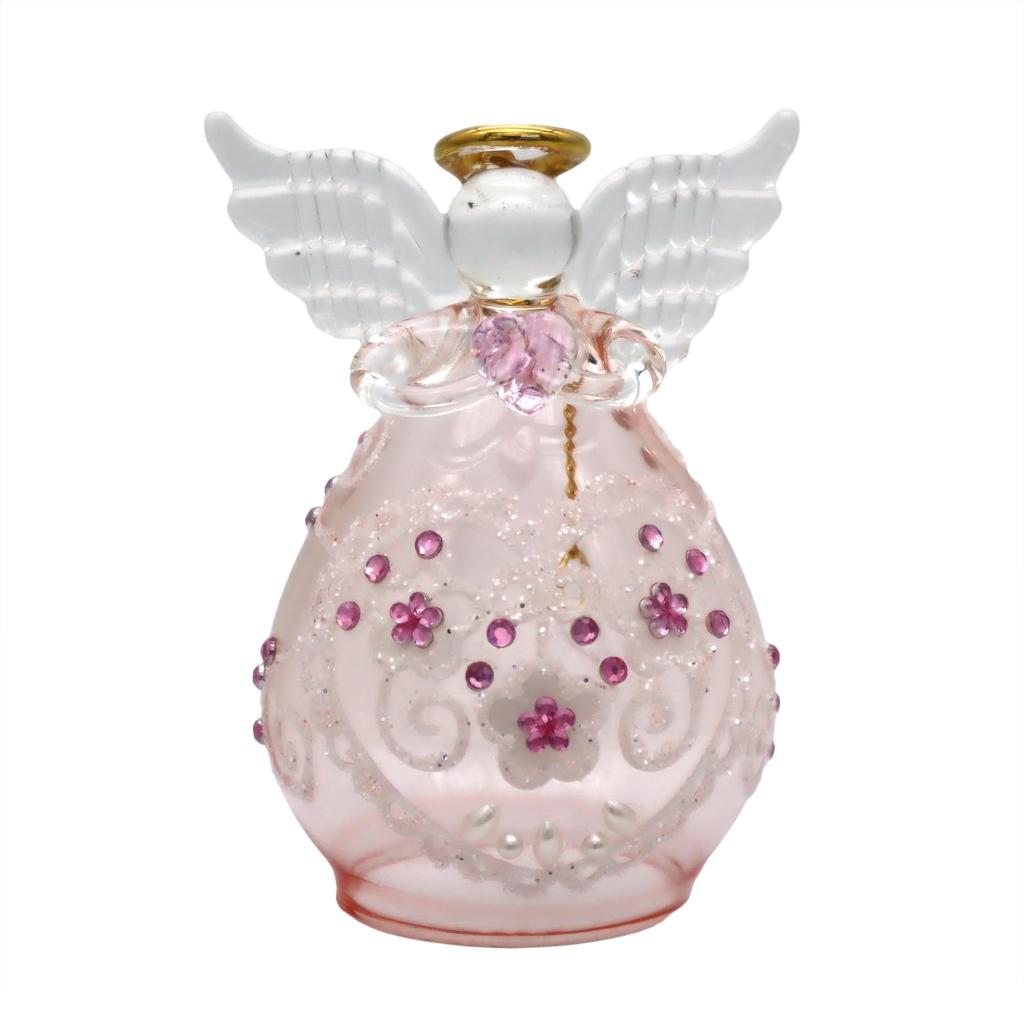 Fourcart Cute Handmade Glass Sweet Heart Angel Bell (PK)