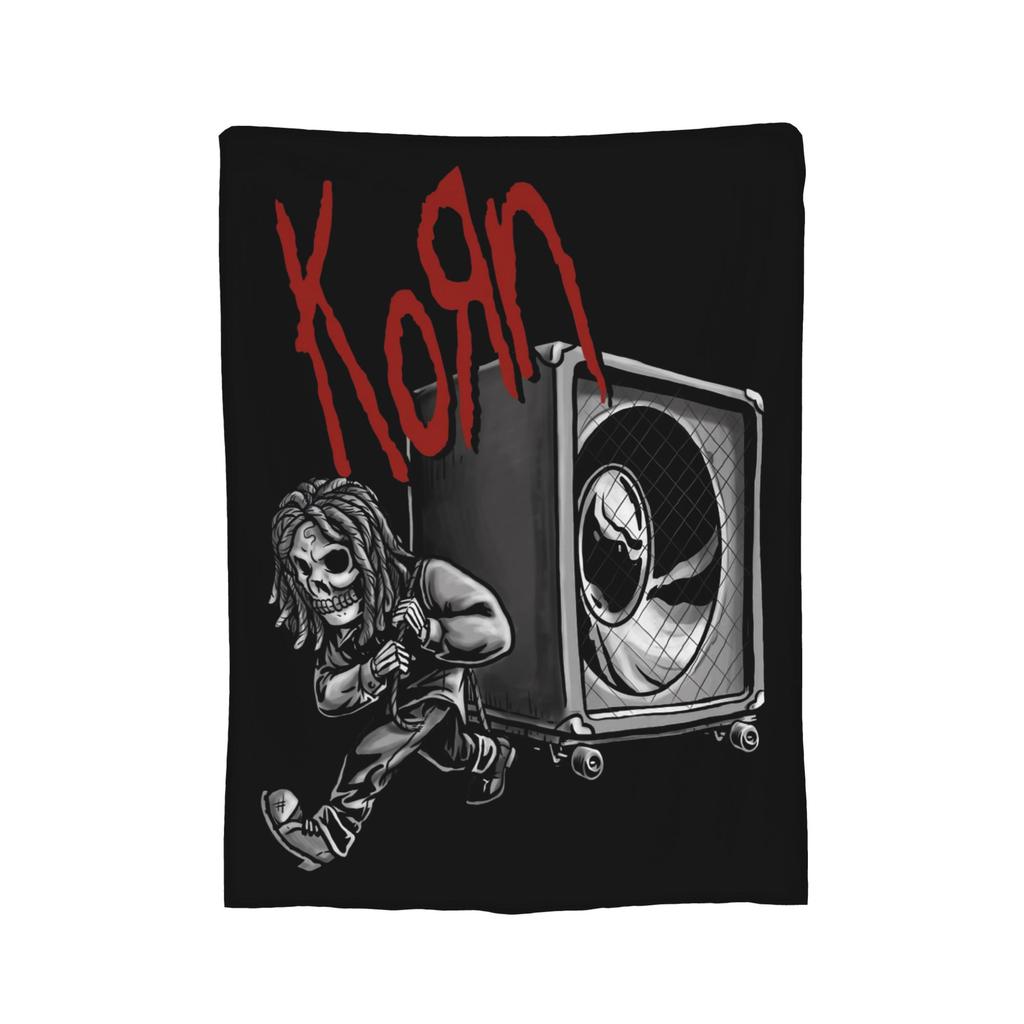 Korn Metal Music Band Bone Logo Blankets Fleece Spring/Autumn  Breathable Warm Throw Blanket for Bed Couch Rug Piece
