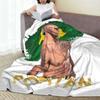 Flannel Throw Blanket Alex Pereira Bootleg Fighter Boxing Warm Plush Blankets Soft Bedspread for Bed Livingroom Home Travel Sofa