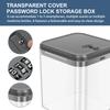 Transparent Lock Box with Password Lockable Storage Box for Phone Gaming Device Food Snack Refrigerator Personal Items Safe box