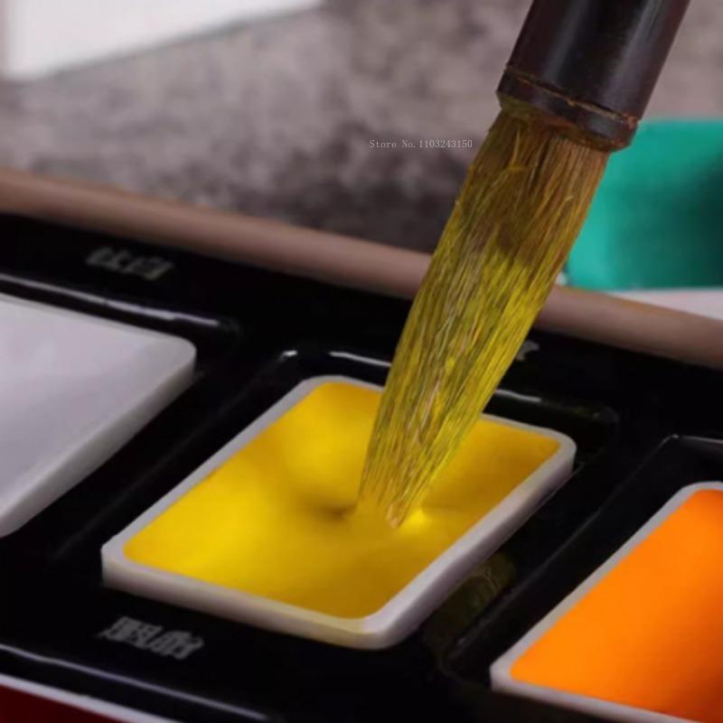 12/24Color Rubens Solid Chinese Painting Pigments Beginners Outdoor Travel Mineral Colors Ink Landscape Painting Art Supplies