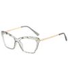 Montatura per occhiali vintage cat-eye da donna Montatura per occhiali ottici retrò Montatura per occhiali scolpita Occhiali finti trasparenti Oculos
