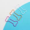 Multi-Color Dog Bone Paper Clips - Metal Binder Clips for Office Organization
