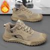 Fashion Men's Sneakers Plush Warm Lightweight Comfortable Non Slip Outdoor Men's Shoes Lace-up Cold Resistant Shoes