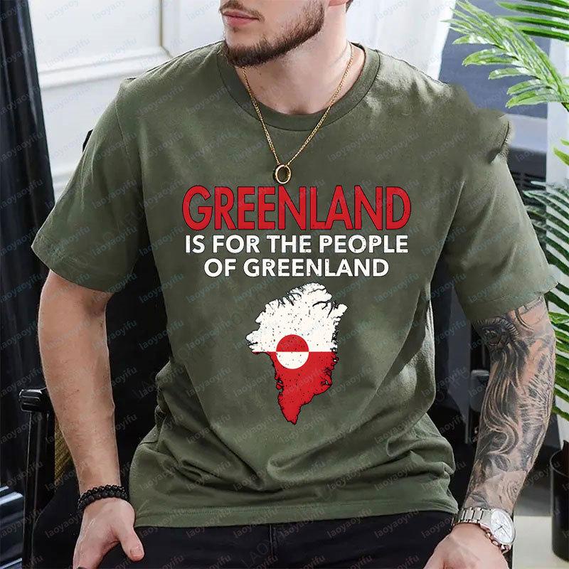 

Greenland Is for The People of Greenland Not for Sale T Shirt Make America Go Away Crewneck Cotton Camiseta Hombre Men Tops S разноцветный