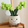 Cute And Charming Cartoon Sunflower Plush Doll Potted Plant Tulip Succulent Hyacinth Cactus Plush Toy Home Decor Present Designed For Boys Plus Girls