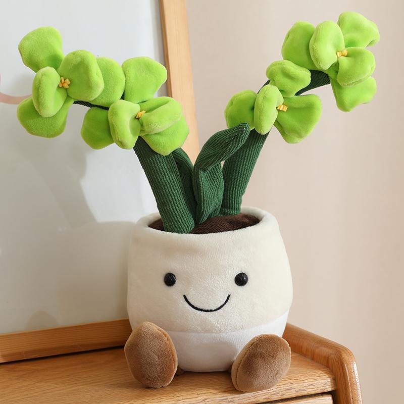 Cute And Charming Cartoon Sunflower Plush Doll Potted Plant Tulip Succulent Hyacinth Cactus Plush Toy Home Decor Present Designed For Boys Plus Girls
