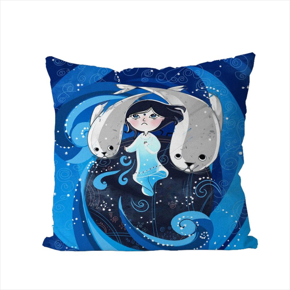 Song Of The Sea Pillow Case For Car Sofa Decorative Home Doublesided Print Plush Square Throw Pillow Cushion Cover