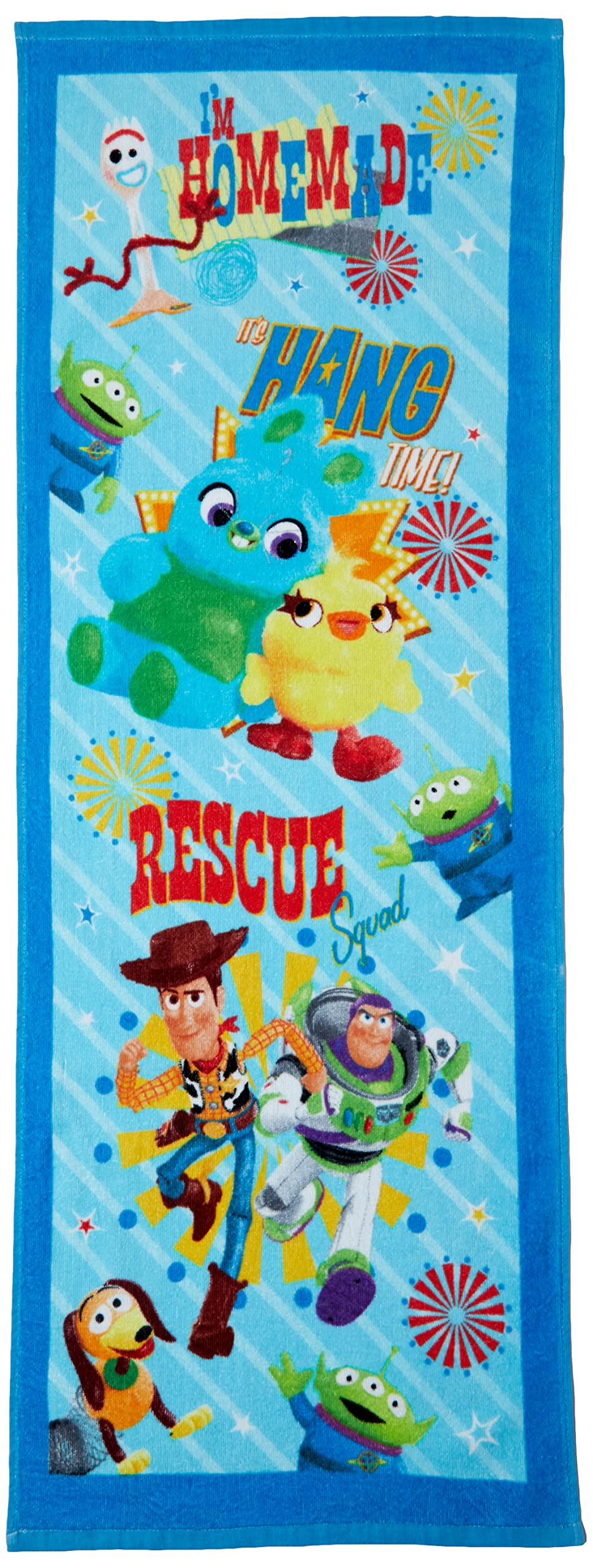 Marushin Junior Bath Disney Toy Story Park 2125016900 Towel, Action, Blue,