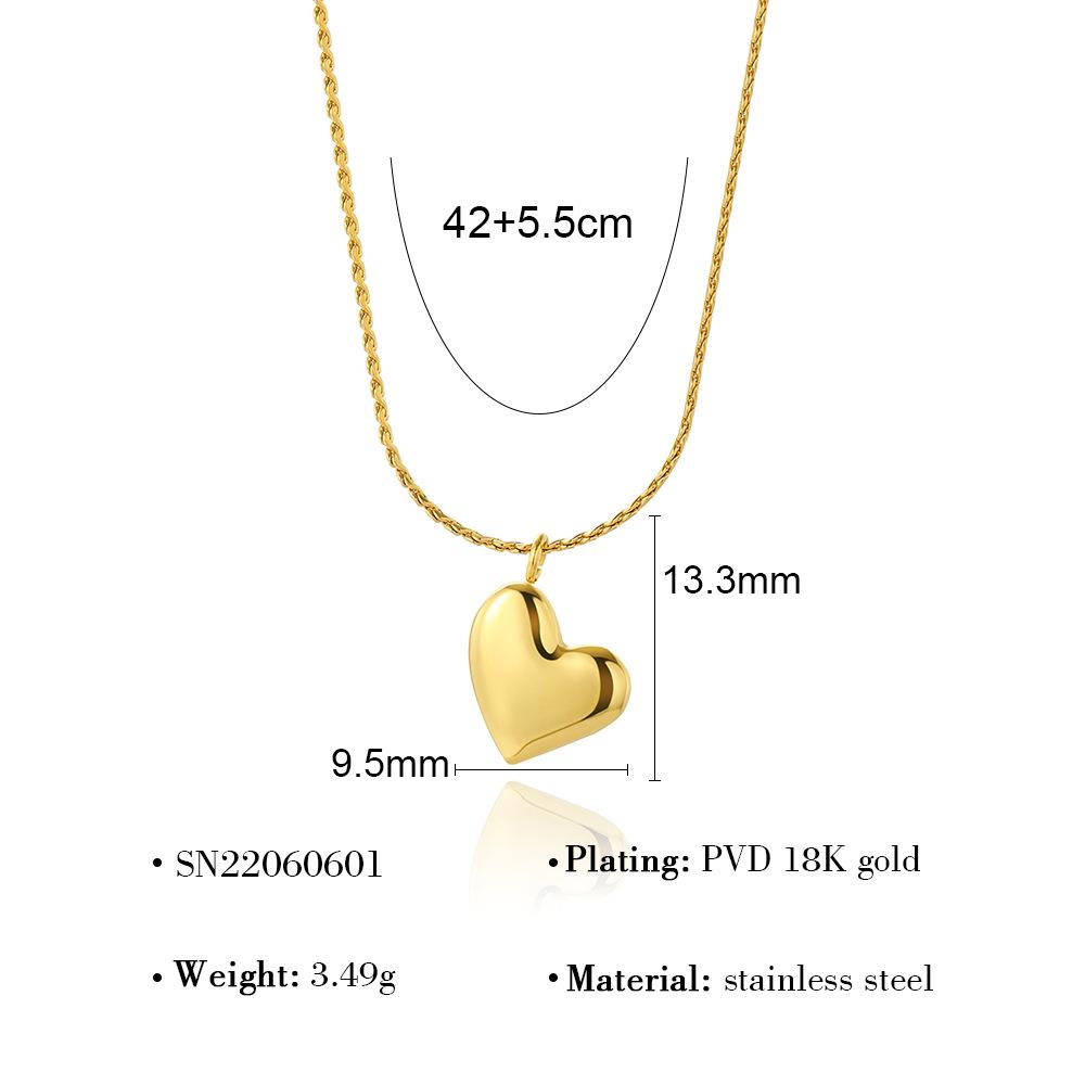 Edelstahl Anhänger Halskette Minimalistisch Geometrisch Hohl Titanstahl Schlüsselbeinkette
