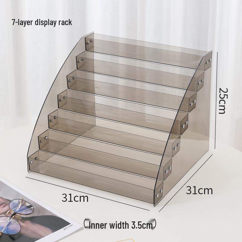 Multi-layer Transparent Cosmetic Organizer for Eyeshadow, Powder, Lipstick, Perfume, and Nail Polish