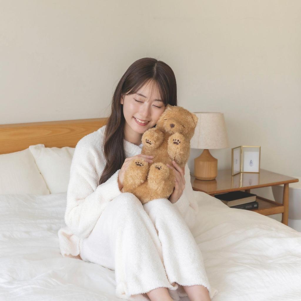 Livheart Sleeping Pillow Soine Bear Cub 35cm Cute Bear Plush Body S, (approx. Long), Toy, Pillow, 37056-13
