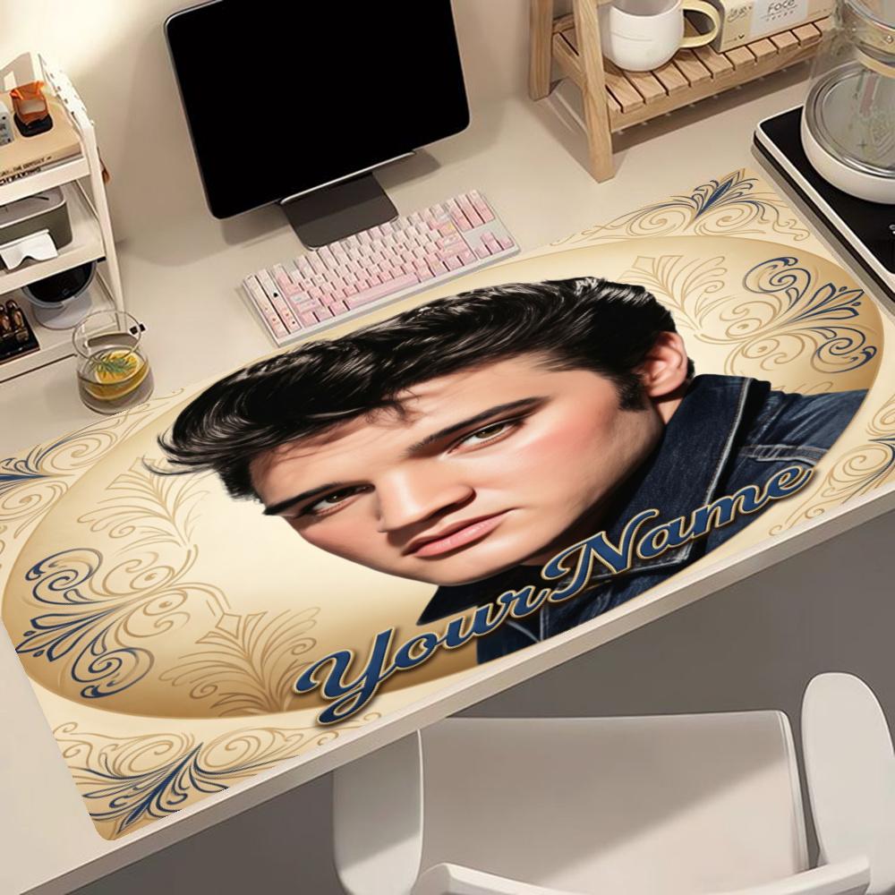 Elvis Personalized Text Mouse Pad Office Mouse Mats Office Mouse Mats Nonslip Rubber Bottom Perfect For Office Laptop Gaming Setup
