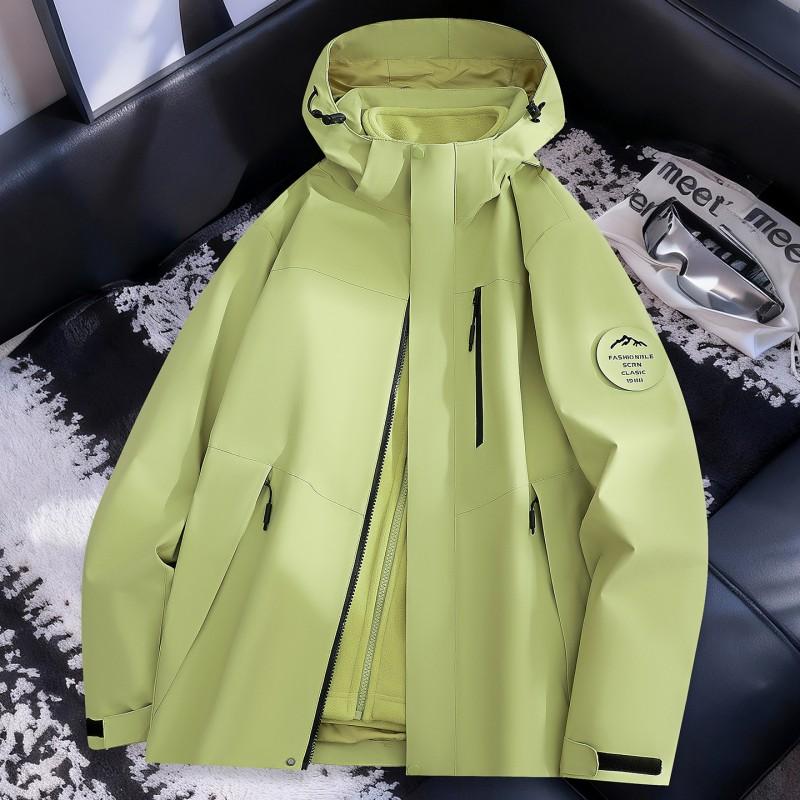 Unisex Winter Waterproof Windproof Outdoor Jacket With Removable Fleece Liner Hiking Camping Travel