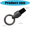 Leather Keychain Ergonomic Grip Design Metal Keyring Accessory for Daily Carry Metal Construction Key Holder