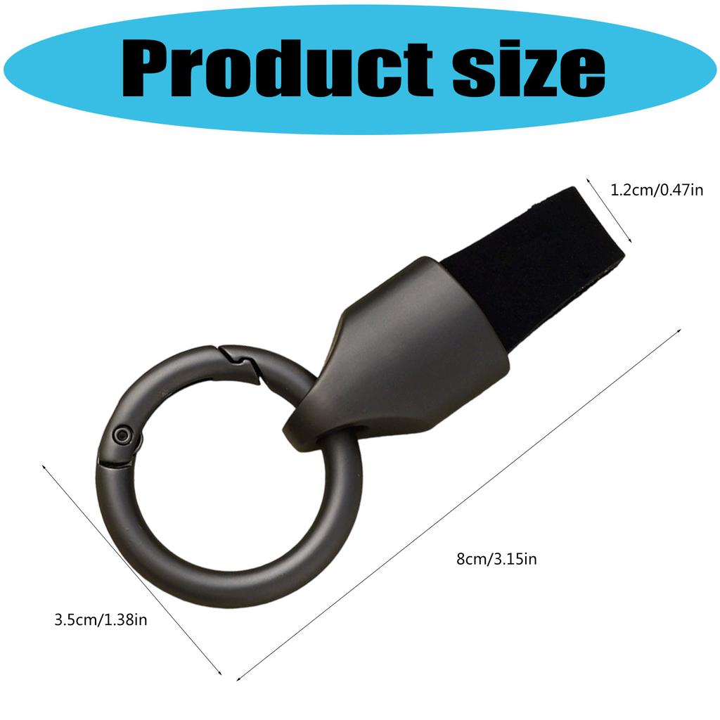 Leather Keychain Ergonomic Grip Design Metal Keyring Accessory for Daily Carry Metal Construction Key Holder