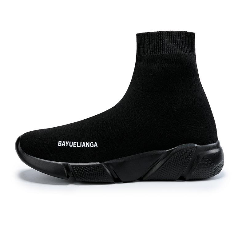 Spring and Autumn men's and women's socks shoes high-top single shoes flow sports leisure lazy shoes