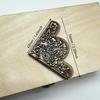 20 Pcs Retro Decorative Corner Protector Jewelry Box Wooden Box Chest Furniture Guard Edge Cover Metal Flower Carved 42*42mm