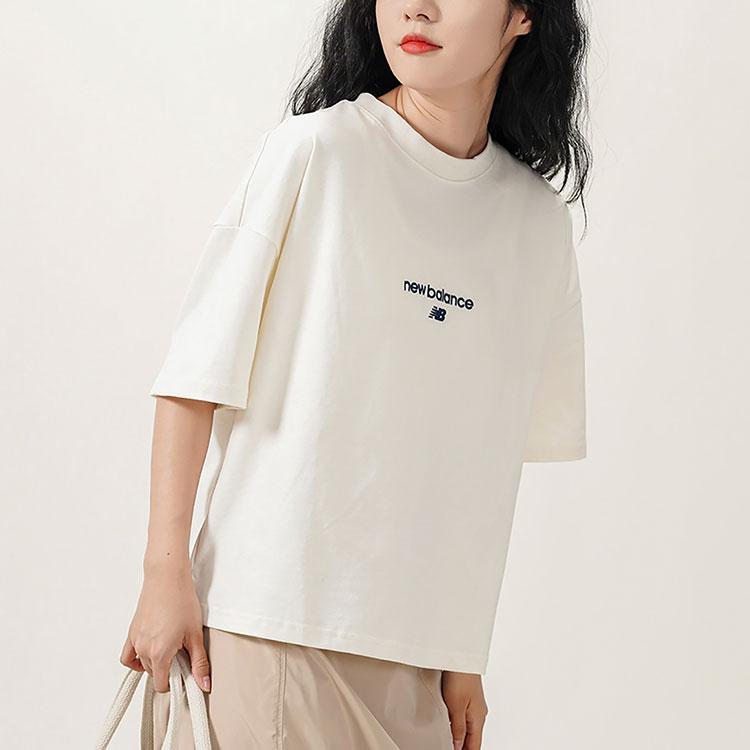 New Balance SS22 Drop Shoulder Sleeve T Shirt Women's White AWT22301-IV