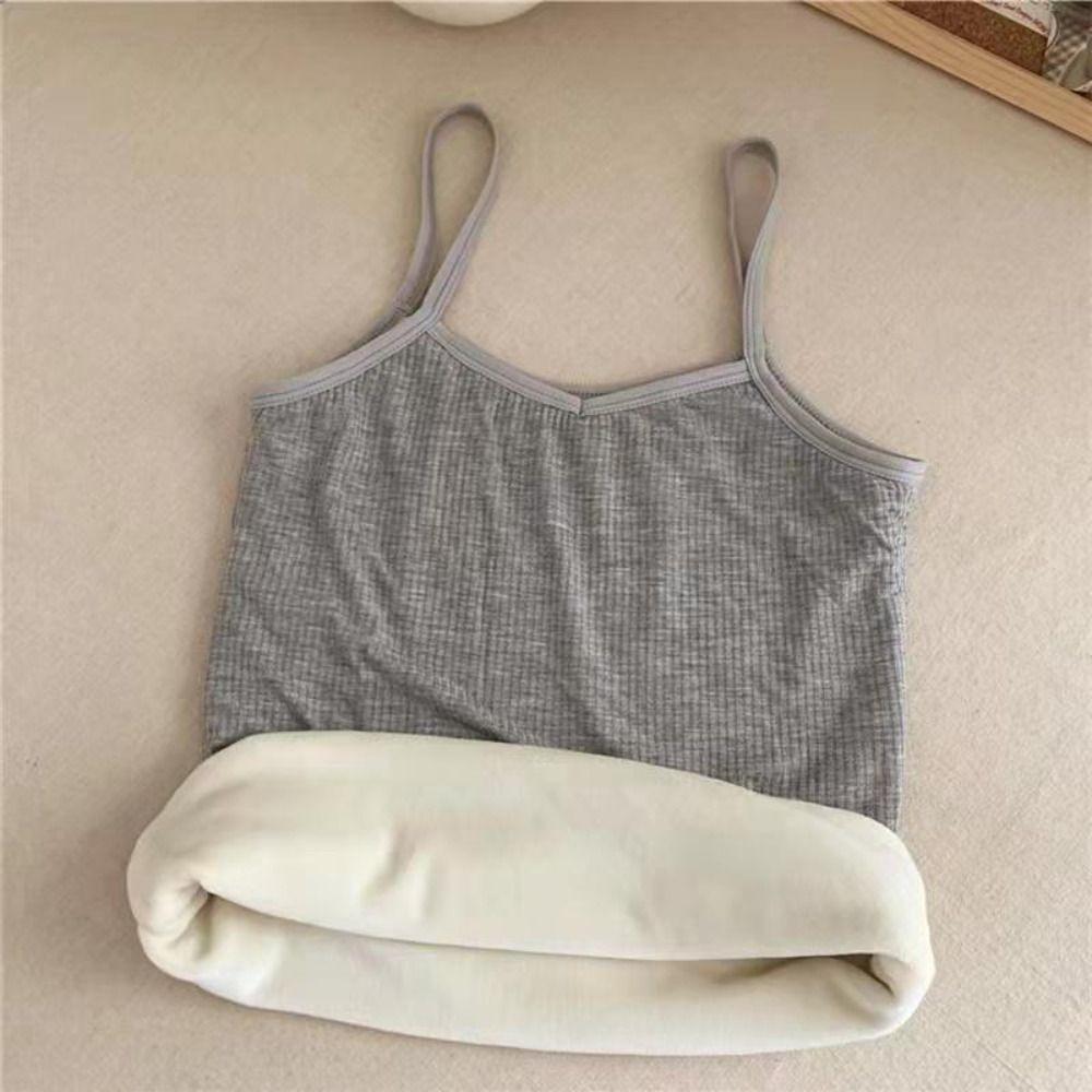 Thicken Women Tanks Slim Warm Undershirt Sexy Thermal Tops Autumn Winter