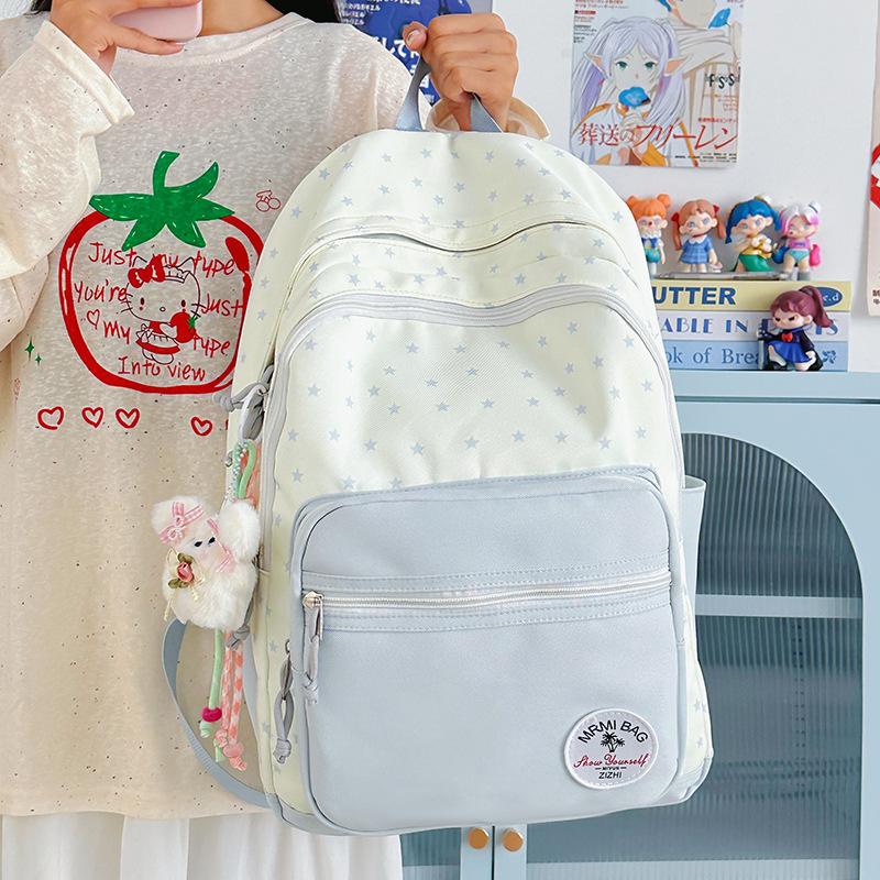 Schoolbag1011 new simple and lightweight schoolbag versatile small fresh large capacity junior high school backpack college backpack