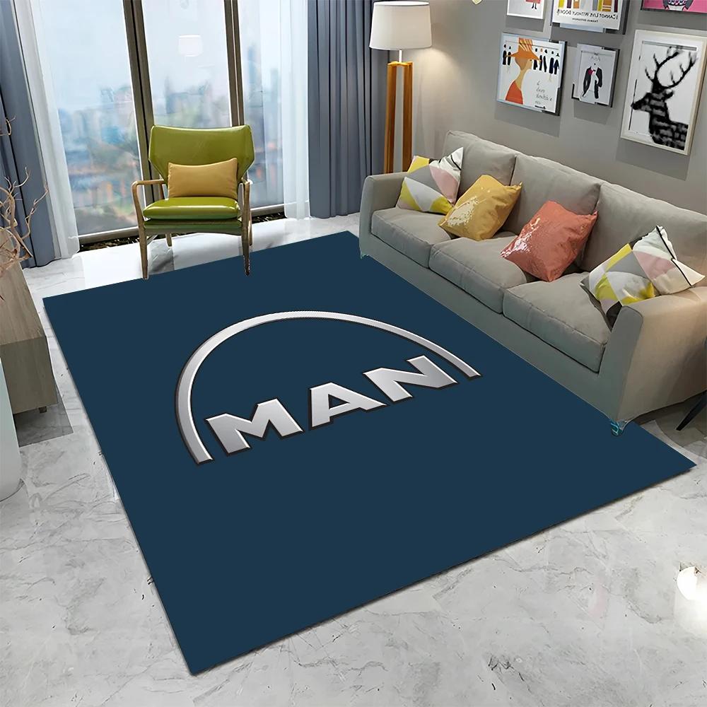 3D Printing Man Truck Logo Series HD Carpet Rug for Home Living Room Bedroom Sofa Doormat Decor,kids Area Rug Non-slip Floor Mat