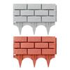 Plastic Garden Retaining Fence Brick Look Edging Border Outdoor Landscape Edging Fence Decorative Picket Panel for Flower Beds Paths Lawns Yard