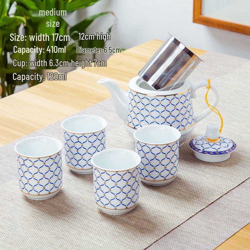 Qianyu Ceramic Teapot with Stainless Steel Infuser