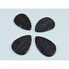 93Cts. Black Onyx Leaf Carving Pear Cabochon Loose Gemstone 04 Pcs Lot C-1859