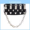 Gothic Skeleton And Bullet Design Neutral Chain Leather Handpiece For Halloween Accessories Summer