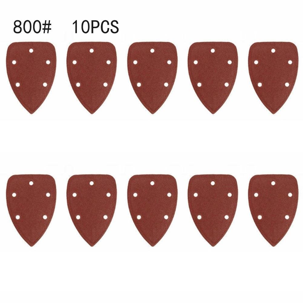 10Pcs Triangular Sandpaper 60 80 120 240 100 120 180 400 800 Grit Triangle Sanding Paper Abrasive Grinding Tool For Wood Plastic